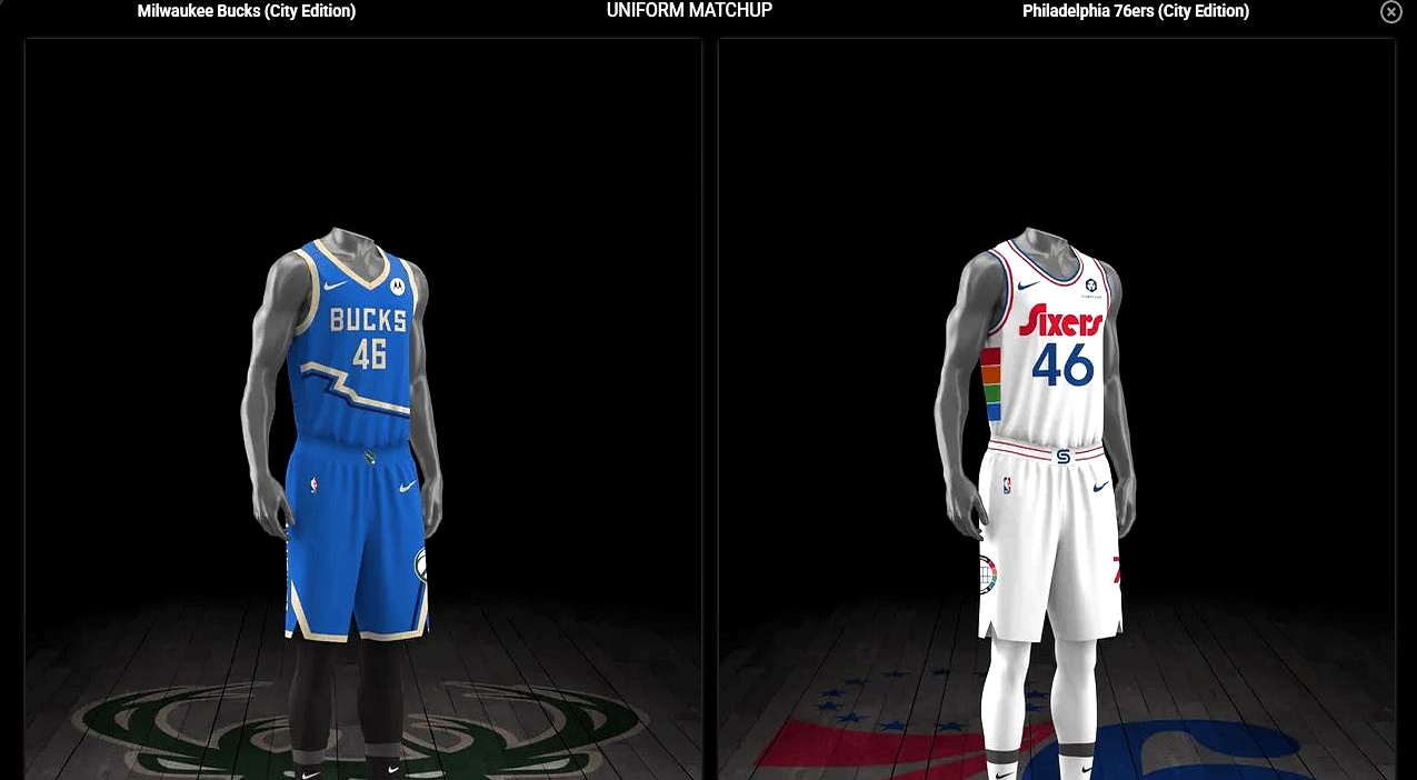 包含雄鹿力克76人，东部半决赛陷入平局的词条